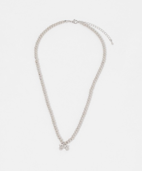 FOREVER 21（フォーエバー トゥエンティーワン）の「ミニリボンネックレス（ネックレス・レディース・ゴールド/シルバー・FREE）」の2枚目の写真