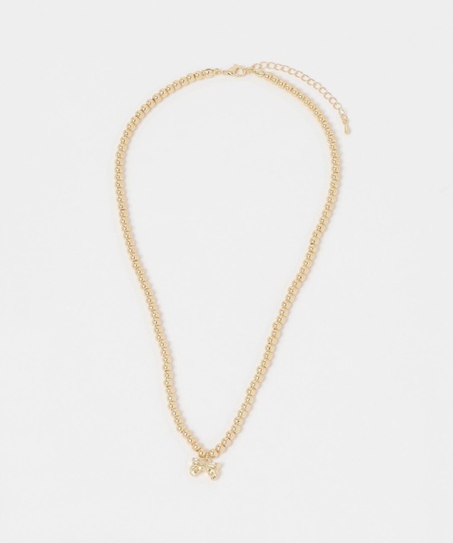 FOREVER 21（フォーエバー トゥエンティーワン）の「ミニリボンネックレス（ネックレス・レディース・ゴールド/シルバー・FREE）」の4枚目の写真