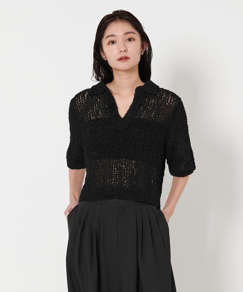美品 24AW MARW マルゥ ユナイテッドアローズ ベーシック タートルネック ニット プルオーバー セーター 91136990029 ブルー レディース 古着 中古 MARW UNITED ARROWSタートルネック ニット マルゥ