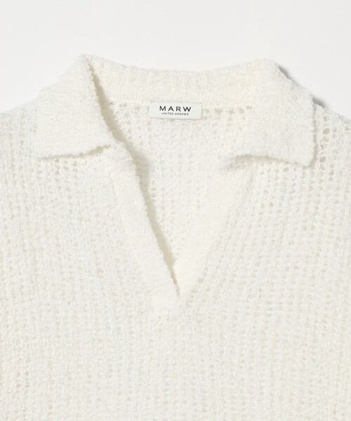 セール】＜MARW UNITED ARROWS＞ペーパー ポロカラー ニット