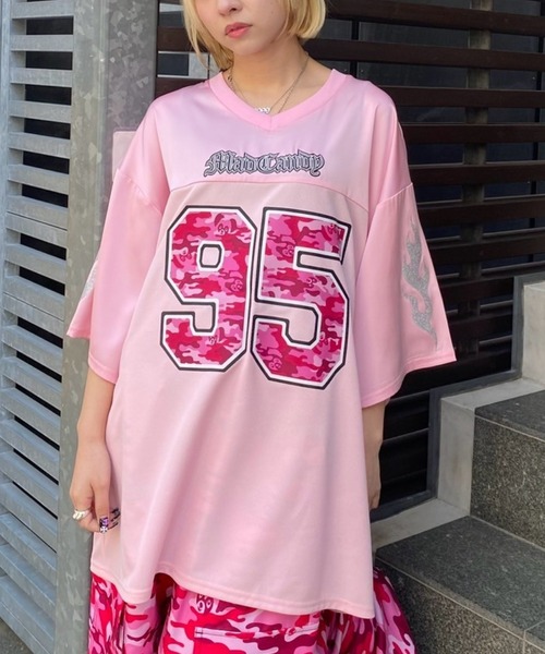 Candy Stripper（キャンディストリッパー）の「PEPEFLAGE NUMBERING トップス（Tシャツ/カットソー・レディース・ブラック/ピンク/ブラウン・FREE）」の3枚目の写真