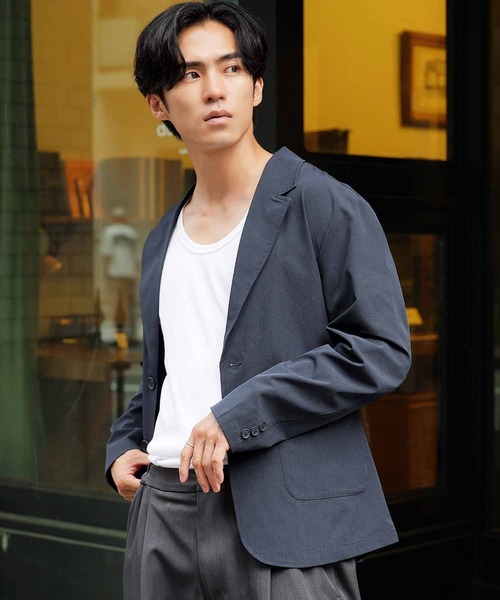 jiggys shop(ジギーズショップ)の「ドットメッシュ サマー テーラードジャケット(テーラードジャケット・メンズ・ブラック/ネイビー/グレー/ベージュ・MEDIUM/LARGE/X-LARGE)」の5枚目の写真