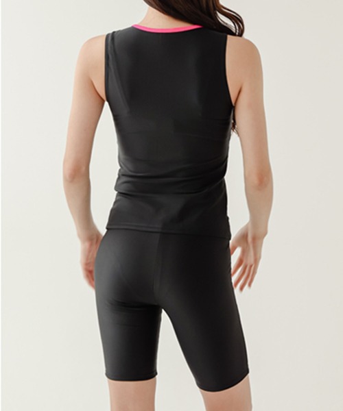 セール】【2点セット】ノースリーブ ジップアップ タンキニ