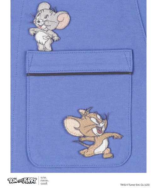 une nana cool（ウンナナクール）の「トムとジェリー × une nana cool 【綿100％】開襟パジャマ（ルームウェア/パジャマ・レディース・ベージュ/ブルー・L/M）」の8枚目の写真