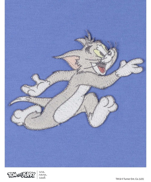 une nana cool（ウンナナクール）の「トムとジェリー × une nana cool 【綿100％】開襟パジャマ（ルームウェア/パジャマ・レディース・ベージュ/ブルー・L/M）」の9枚目の写真