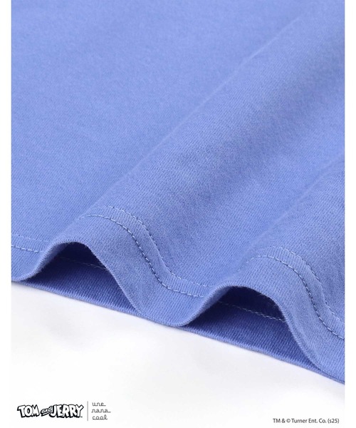 une nana cool（ウンナナクール）の「トムとジェリー × une nana cool 【綿100％】開襟パジャマ（ルームウェア/パジャマ・レディース・ベージュ/ブルー・L/M）」の7枚目の写真