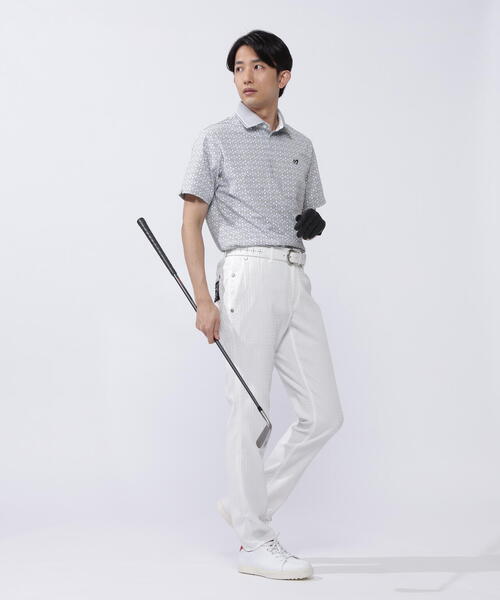 MASTER BUNNY EDITION（マスターバニーエディション）の「【MASTER BUNNY EDITION】エコブルー ドビーメッシュMサークルプリント半袖ポロシャツ（ポロシャツ・メンズ・グレー系その他2/ネイビー/グレー・LARGE/X-LARGE）」の5枚目の写真