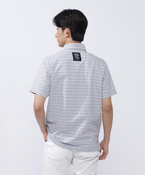 MASTER BUNNY EDITION（マスターバニーエディション）の「【MASTER BUNNY EDITION】エコブルー ドビーメッシュMサークルプリント半袖ポロシャツ（ポロシャツ・メンズ・グレー系その他2/ネイビー/グレー・LARGE/X-LARGE）」の6枚目の写真