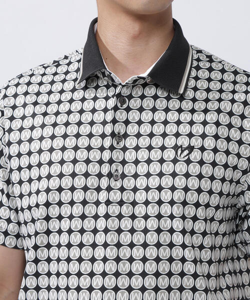 MASTER BUNNY EDITION（マスターバニーエディション）の「【MASTER BUNNY EDITION】エコブルー ドビーメッシュMサークルプリント半袖ポロシャツ（ポロシャツ・メンズ・グレー系その他2/ネイビー/グレー・LARGE/X-LARGE）」の19枚目の写真