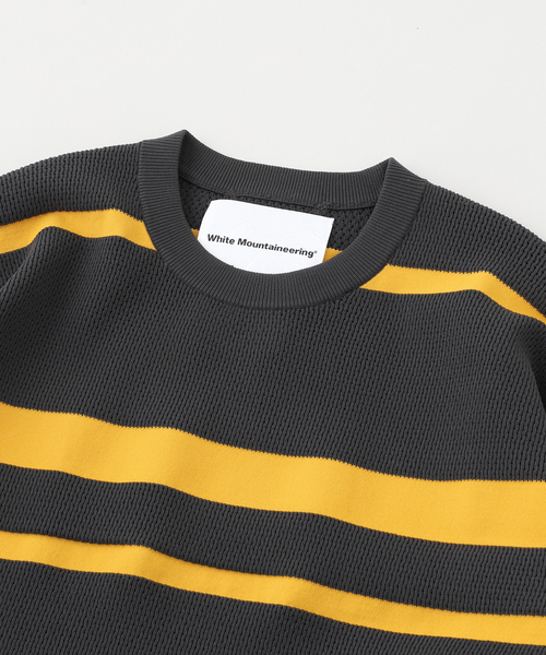 WHITE MOUNTAINEERING(ホワイトマウンテニアリング)の「White Mountaineering(ホワイトマウンテニアリング) STRIPE KNIT PULLOVER WM2571602(ニット/セーター・メンズ・チャコールグレー・1/2)」の3枚目の写真