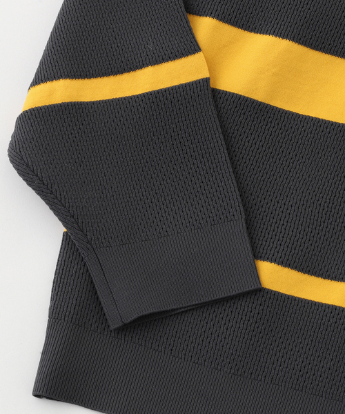 WHITE MOUNTAINEERING(ホワイトマウンテニアリング)の「White Mountaineering(ホワイトマウンテニアリング) STRIPE KNIT PULLOVER WM2571602(ニット/セーター・メンズ・チャコールグレー・1/2)」の4枚目の写真