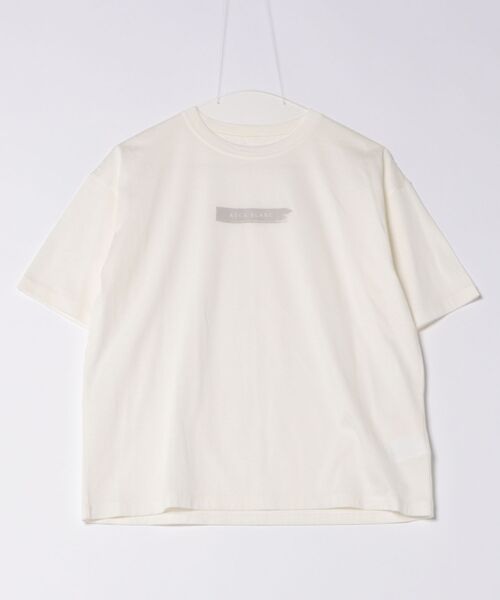 UNDICI・NOVE(ウンディッチノーベ)の「【AECA BLANC】アエカブラン/オーガニックコットン ロゴプリントTシャツ(Tシャツ/カットソー・レディース・ブルー/ブラック/ホワイト・L/M)」の1枚目の写真