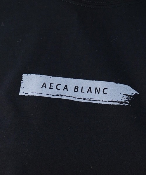 UNDICI・NOVE(ウンディッチノーベ)の「【AECA BLANC】アエカブラン/オーガニックコットン ロゴプリントTシャツ(Tシャツ/カットソー・レディース・ブルー/ブラック/ホワイト・L/M)」の9枚目の写真