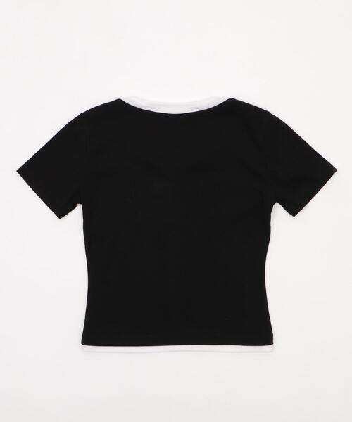 dispark(ディスパーク)の「DISPARK/ドットボタンレイヤードTOP(Tシャツ/カットソー・レディース・カーキ/ブラック・FREE)」の16枚目の写真