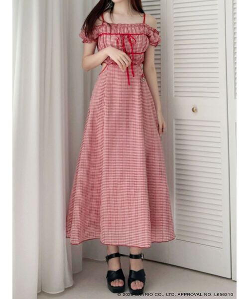 MERCURYDUO(マーキュリーデュオ)の「【メロクロコラボ】マイメロディシャーリングカットアウトワンピース(ワンピース・レディース・ブラック/レッド・SMALL/MEDIUM)」の7枚目の写真