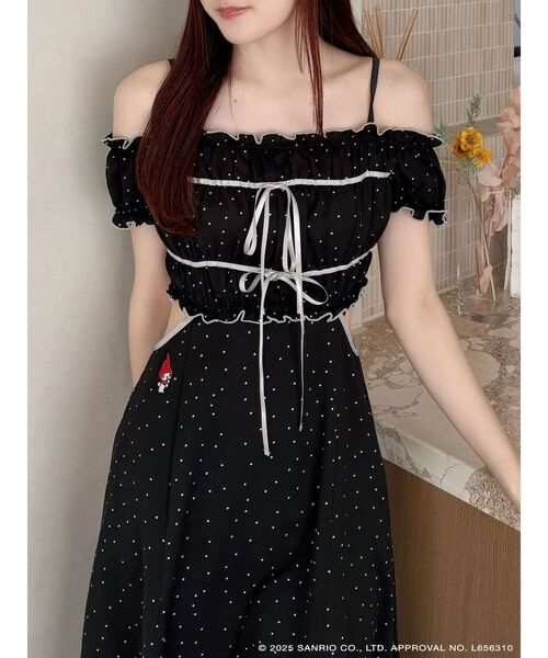 MERCURYDUO(マーキュリーデュオ)の「【メロクロコラボ】マイメロディシャーリングカットアウトワンピース(ワンピース・レディース・ブラック/レッド・SMALL/MEDIUM)」の10枚目の写真