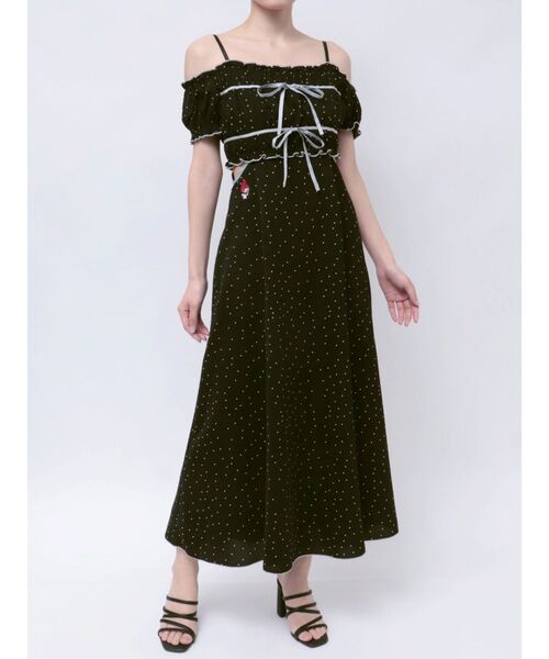 MERCURYDUO(マーキュリーデュオ)の「【メロクロコラボ】マイメロディシャーリングカットアウトワンピース(ワンピース・レディース・ブラック/レッド・SMALL/MEDIUM)」の3枚目の写真