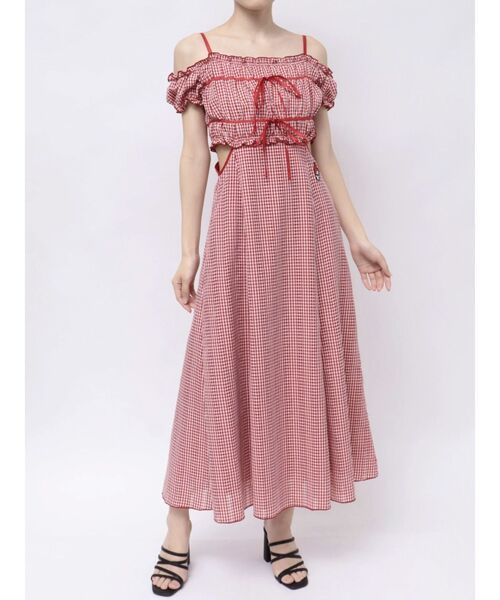 MERCURYDUO(マーキュリーデュオ)の「【メロクロコラボ】マイメロディシャーリングカットアウトワンピース(ワンピース・レディース・ブラック/レッド・SMALL/MEDIUM)」の4枚目の写真