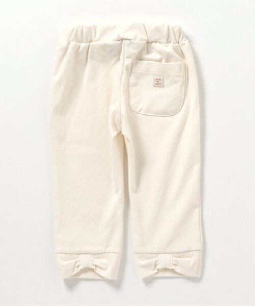 apres les cours（アプレレクール）の「【接触冷感】ひんやり後ろリボン/7days Style pants 8分丈_ジュニア対応（その他パンツ・キッズ・アイボリー/ブラック/インディゴブルー・140/130/120/110/100/90/80）」の2枚目の写真