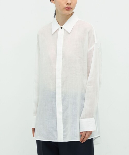 【24SS】TOMORROWLAND B リネン ロイヤルラミーロングシャツ S 24SS】TOMORROWLAND B リネン ロイヤルラミーロングシャツ S