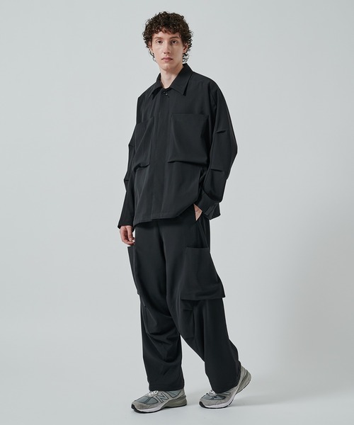 N.HOOLYWOOD(N.ハリウッド)の「別注 SHIRT BLOUSON(ブルゾン・メンズ・ブラック/ダークグレー・36/38)」の4枚目の写真