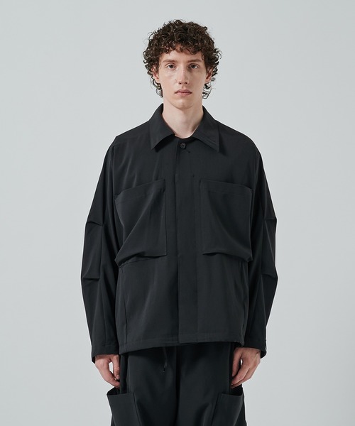 N.HOOLYWOOD(N.ハリウッド)の「別注 SHIRT BLOUSON(ブルゾン・メンズ・ブラック/ダークグレー・36/38)」の7枚目の写真