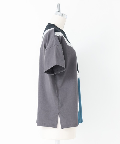 kOhAKU(コハク)の「『配色切替箔ラインカットソー』(Tシャツ/カットソー・レディース・ブラック/オフホワイト・1/2)」の19枚目の写真