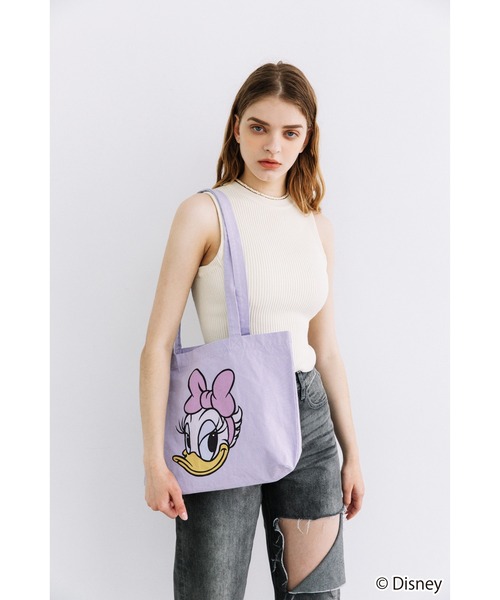 WCJ（ダブルシージェイ）の「Disney / WIDE TOTE BAG（トートバッグ・レディース・ライム/グリーン/ピンク/パープル/グレー/サックスブルー・FREE）」の17枚目の写真