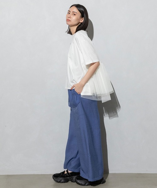 MARECHAL TERRE マルシャルテル  タックフレアTシャツ ZMT243CT228]MARECHAL TERRE(マルシャル・テル) フレアTシャツ