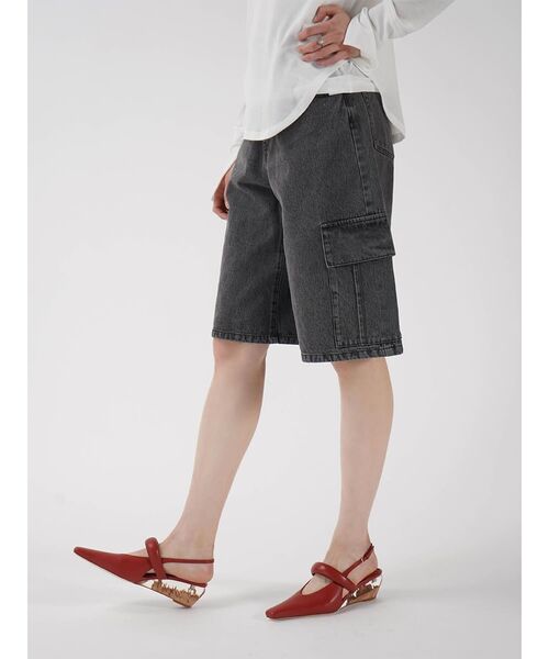 :ETHROF(イーサオブ)の「DENIM BERMUDA SHORTS(その他パンツ・レディース・ブラック・MEDIUM)」の16枚目の写真