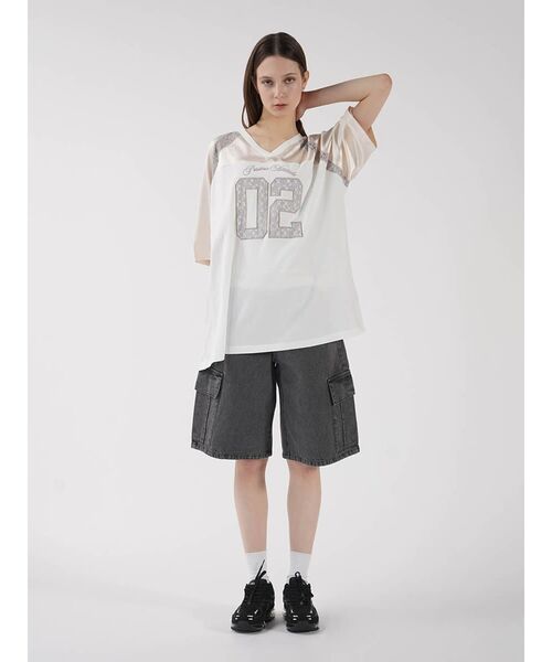 :ETHROF(イーサオブ)の「DENIM BERMUDA SHORTS(その他パンツ・レディース・ブラック・MEDIUM)」の12枚目の写真