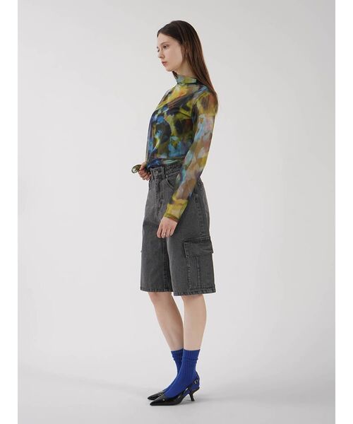 :ETHROF(イーサオブ)の「DENIM BERMUDA SHORTS(その他パンツ・レディース・ブラック・MEDIUM)」の11枚目の写真