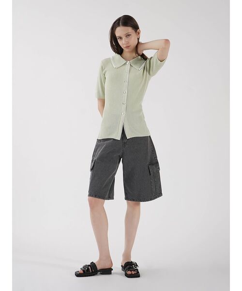 :ETHROF(イーサオブ)の「DENIM BERMUDA SHORTS(その他パンツ・レディース・ブラック・MEDIUM)」の10枚目の写真