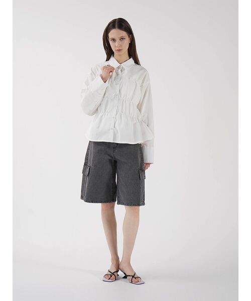 :ETHROF(イーサオブ)の「DENIM BERMUDA SHORTS(その他パンツ・レディース・ブラック・MEDIUM)」の9枚目の写真