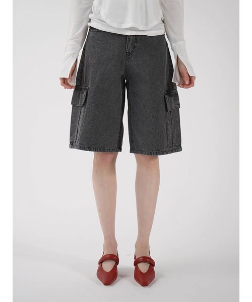 :ETHROF(イーサオブ)の「DENIM BERMUDA SHORTS(その他パンツ・レディース・ブラック・MEDIUM)」の7枚目の写真