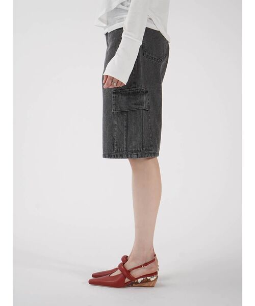 :ETHROF(イーサオブ)の「DENIM BERMUDA SHORTS(その他パンツ・レディース・ブラック・MEDIUM)」の6枚目の写真