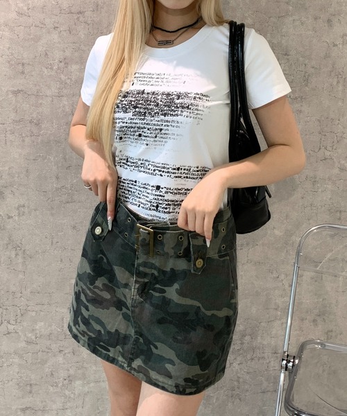 lilful(リルフル)の「フロントレタリングロゴ コンパクトTシャツ(Tシャツ/カットソー・レディース・ホワイト・M/S)」の17枚目の写真