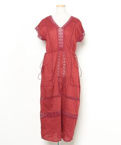 セール】【crinkle crinkle crinkle】border back slit dress