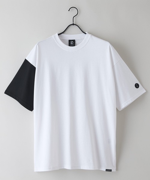 brknhome(ブロークンホーム)の「【BRKNHOME/ブロークンホーム】×【ZERO STAIN/ゼロステイン】コラボ 袖配色 クルーネック Tシャツ(Tシャツ/カットソー・メンズ・ブラック/ホワイト・LARGE/MEDIUM)」の22枚目の写真