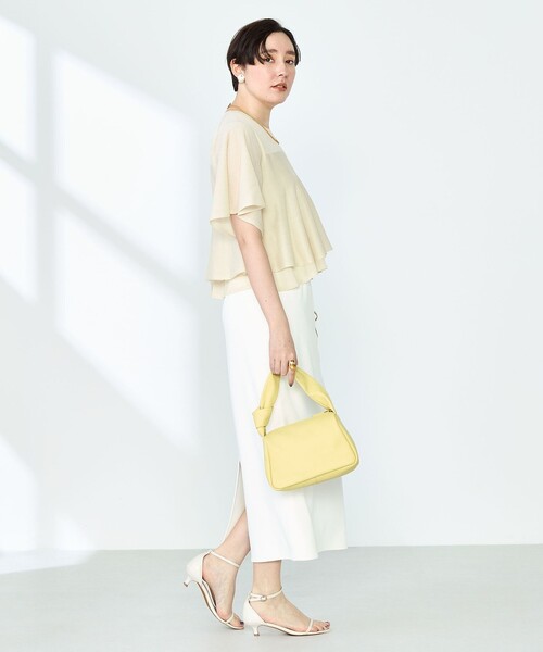 NOLLEY’S Sophi（ノーリーズソフィ）の「《セットアップ対応》ウォッシャブルマルチファンクションロングタイトスカート（スカート・レディース・ブラック/オフホワイト・38/36/34）」の7枚目の写真