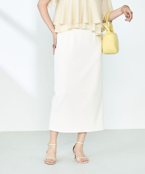 NOLLEY’S Sophi（ノーリーズソフィ）の「《セットアップ対応》ウォッシャブルマルチファンクションロングタイトスカート（スカート・レディース・ブラック/オフホワイト・38/36/34）」の8枚目の写真