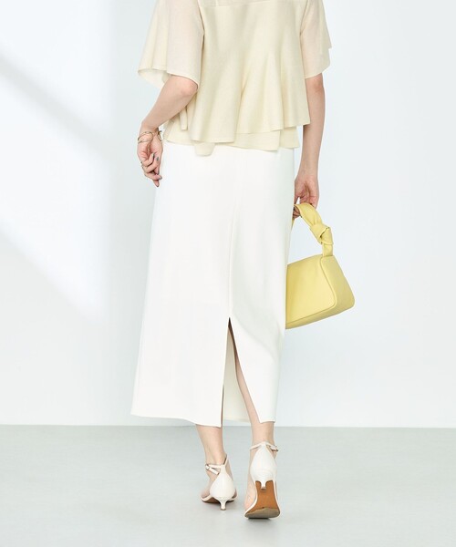 NOLLEY’S Sophi（ノーリーズソフィ）の「《セットアップ対応》ウォッシャブルマルチファンクションロングタイトスカート（スカート・レディース・ブラック/オフホワイト・38/36/34）」の10枚目の写真