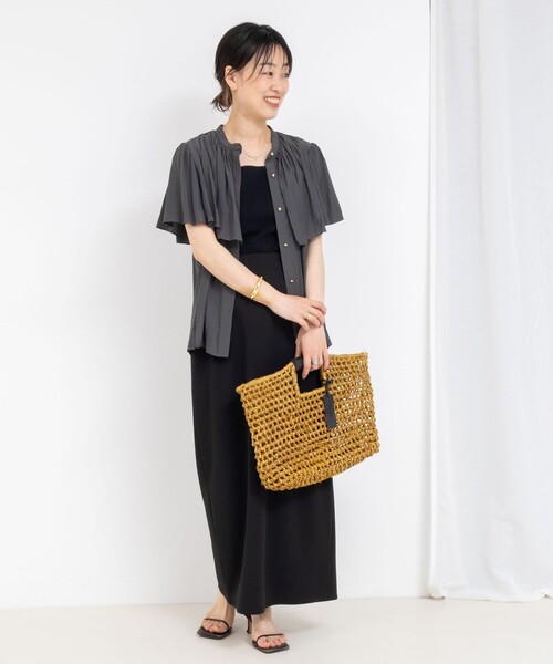 NOLLEY’S Sophi（ノーリーズソフィ）の「《セットアップ対応》ウォッシャブルマルチファンクションロングタイトスカート（スカート・レディース・ブラック/オフホワイト・38/36/34）」の15枚目の写真