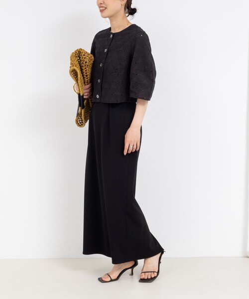 NOLLEY’S Sophi（ノーリーズソフィ）の「《セットアップ対応》ウォッシャブルマルチファンクションロングタイトスカート（スカート・レディース・ブラック/オフホワイト・38/36/34）」の17枚目の写真