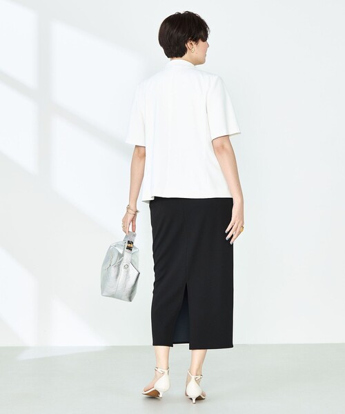 NOLLEY’S Sophi（ノーリーズソフィ）の「《セットアップ対応》ウォッシャブルマルチファンクションロングタイトスカート（スカート・レディース・ブラック/オフホワイト・38/36/34）」の21枚目の写真