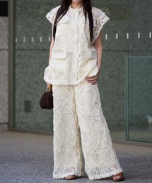 セオドリックディ THEODORIC.dy Embossed Lace Tops （ブラック） THEODORIC.dy セオドリックディ - ファッション通販 MAGASEEK
