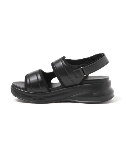 GLOBAL WORK（グローバルワーク）の「エアかる2ベルトサンダル/327965（サンダル・レディース・ブラック/アイボリー・SMALL/LARGE/MEDIUM）」の6枚目の写真