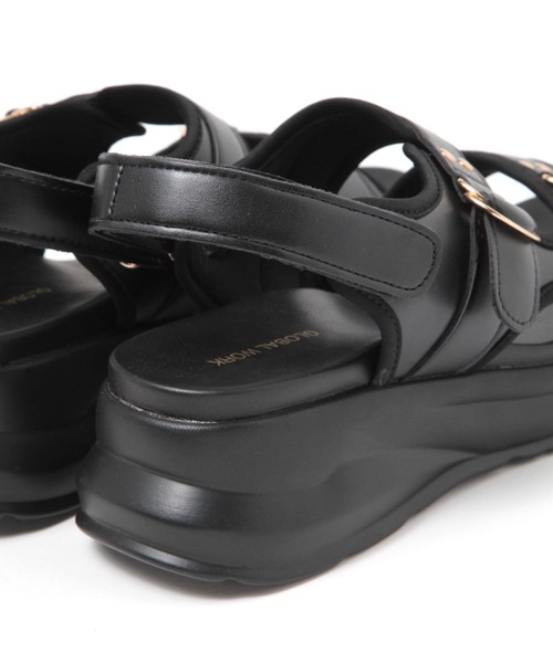 GLOBAL WORK（グローバルワーク）の「エアかる2ベルトサンダル/327965（サンダル・レディース・ブラック/アイボリー・SMALL/LARGE/MEDIUM）」の12枚目の写真