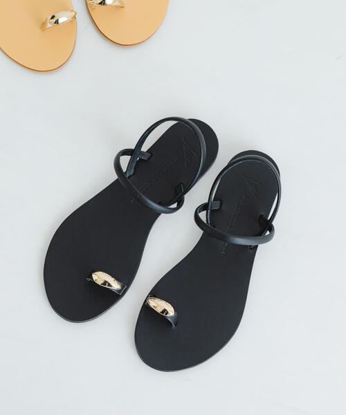 NICOLAS LAINAS（ニコラスライナス）の「『別注』NICOLAS LAINAS×URBAN RESEARCH　リングサンダル（サンダル・レディース・ブラック/ゴールド・36/37/38）」の3枚目の写真