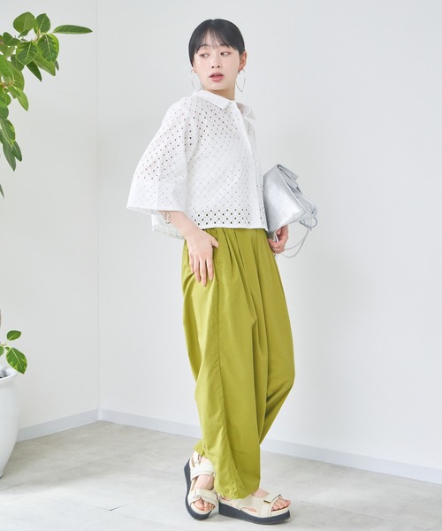 KATHARINE ROSS(キャサリンロス)の「【KATHARINE ROSS】コットンカットワークシャツ(シャツ/ブラウス・レディース・ホワイト/ブラック/ライトベージュ・MEDIUM)」の7枚目の写真